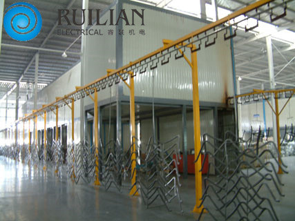 Las piezas industriales del hardware a pistola la cadena de producción de la pintura 120KW