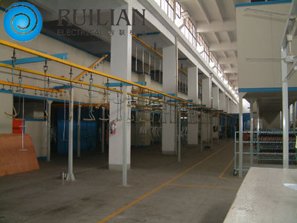 Suspensión que transporta la cadena de producción de la pintura de espray equipos 120KW de la pintura a pistola